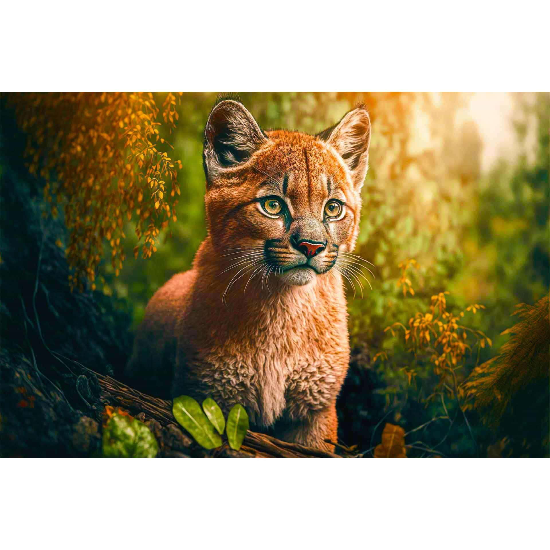 Diamond Painting - Beobachtender Luchs - gedruckt in Ultra-HD - Horizontal, Luchs, Tiere