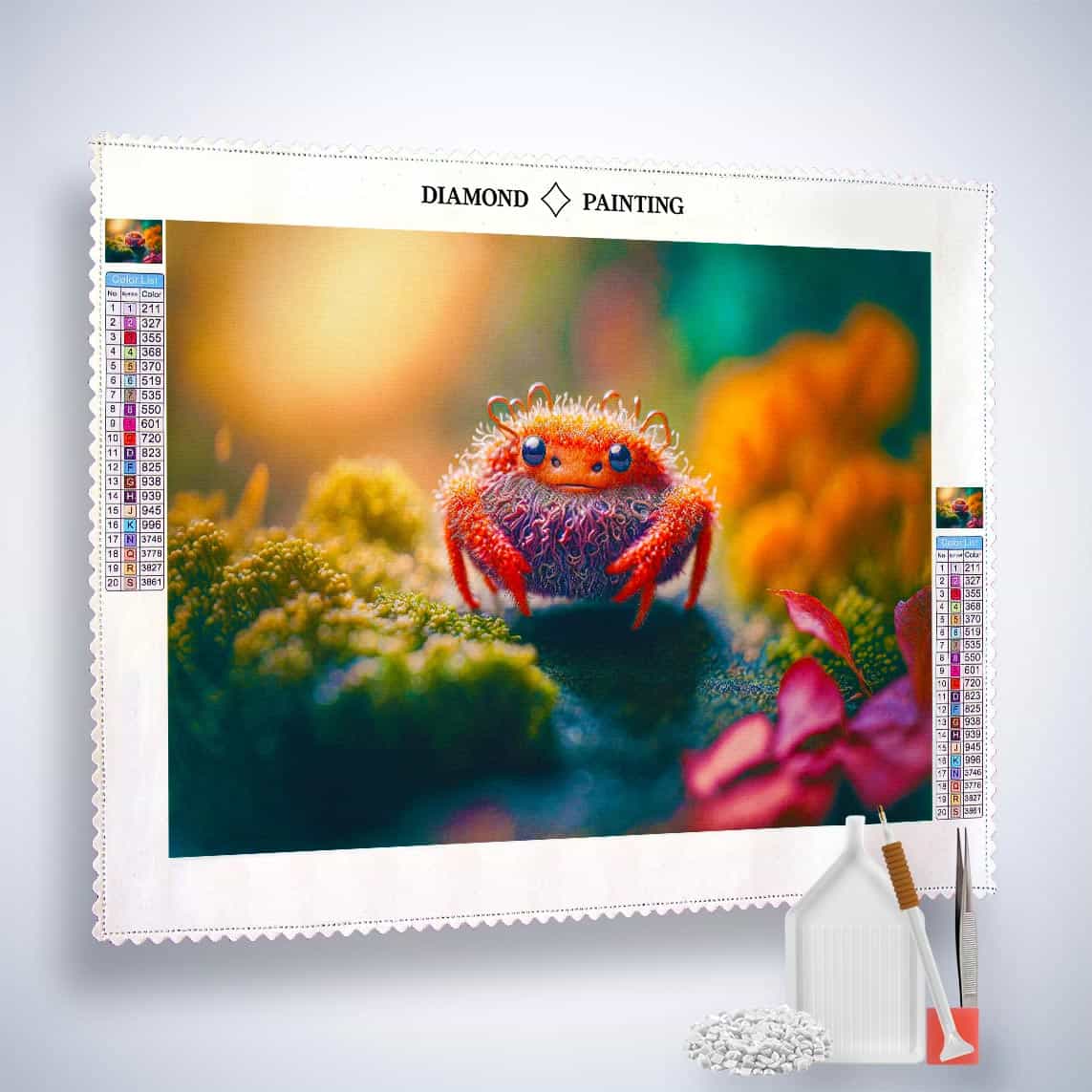 Diamond Painting - Kleine Krabbe - gedruckt in Ultra-HD - Horizontal, Krabbe, Tiere