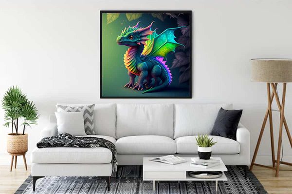 Malen nach Zahlen - Silberflügel - hochwertige Leinwand - 170523, Drachen, Fantasy, Neu eingetroffen, Quadratisch