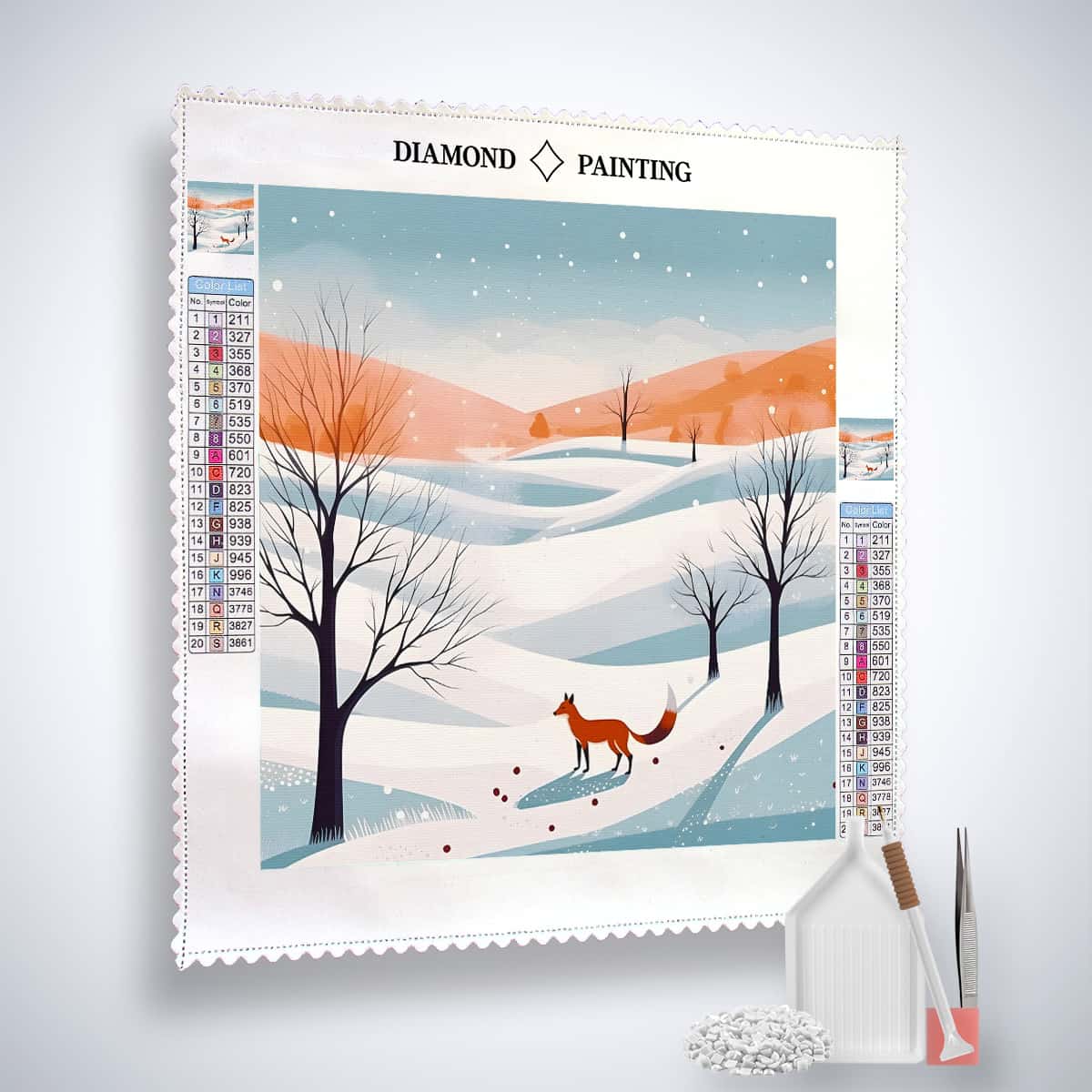 Diamond Painting - Fuchs im Schnee - gedruckt in Ultra-HD - Fuchs, Neu eingetroffen, Quadratisch, Tiere, Winter