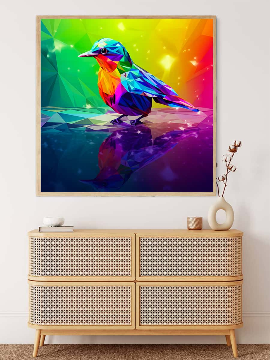 AB Diamond Painting - Diamantvogel seitlich - gedruckt in Ultra-HD - AB Diamond, Neu eingetroffen, Quadratisch, Tiere, Vögel