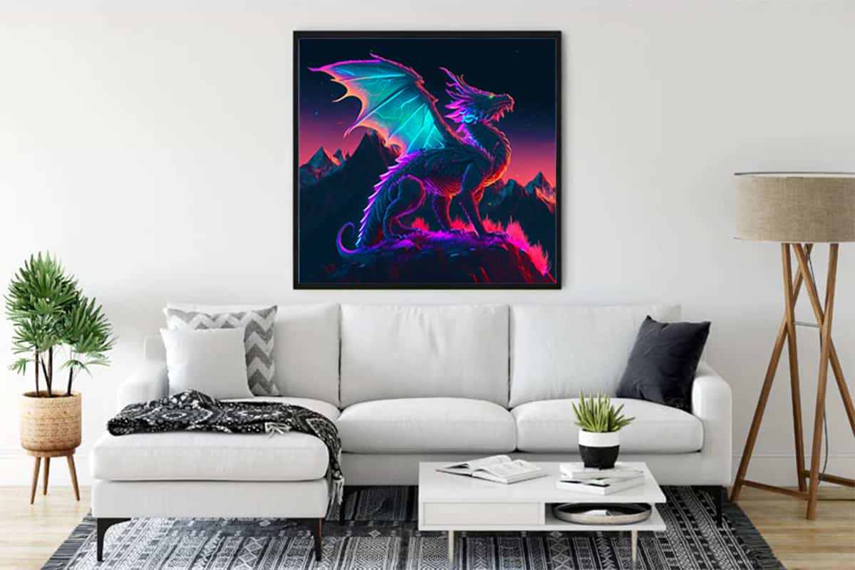 Diamond Painting - Flammenpfad - gedruckt in Ultra-HD - Drachen, Fantasy, Neu eingetroffen, Quadratisch