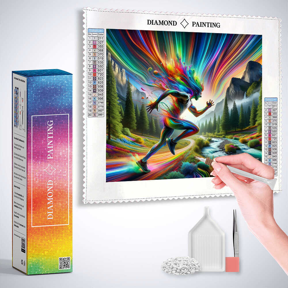 Diamond Painting - Farbenrausch der Bewegung