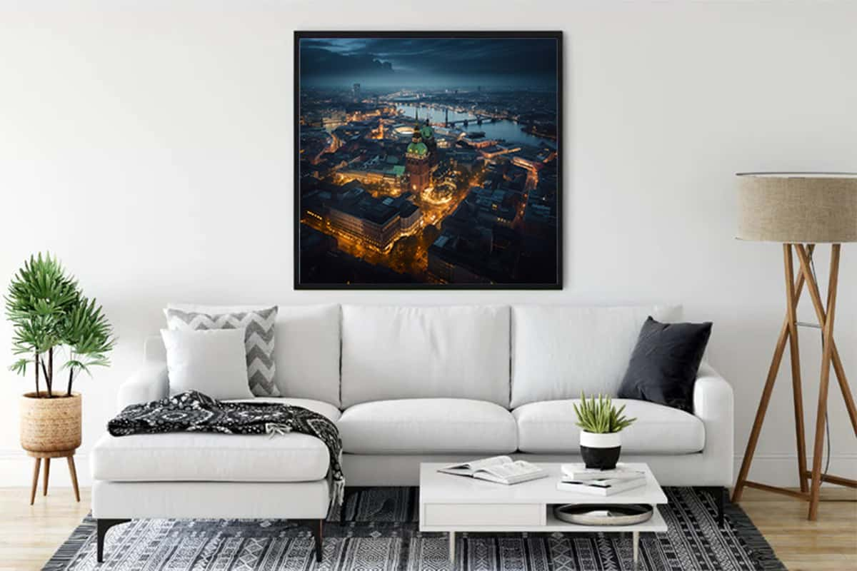 Diamond Painting - Hamburg von Oben - gedruckt in Ultra-HD - Hamburg, Neu eingetroffen, Quadratisch, Städte