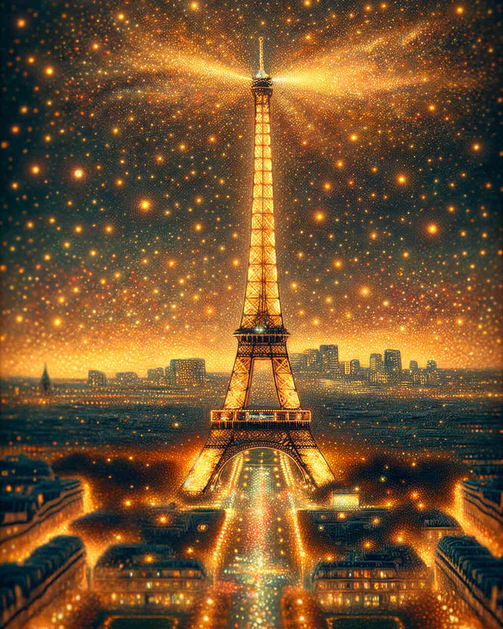 Diamond Painting - Strahlender Eiffelturm Paris