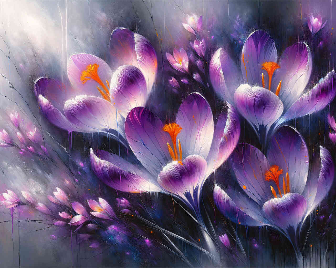 Diamond Painting - Lila Krokus