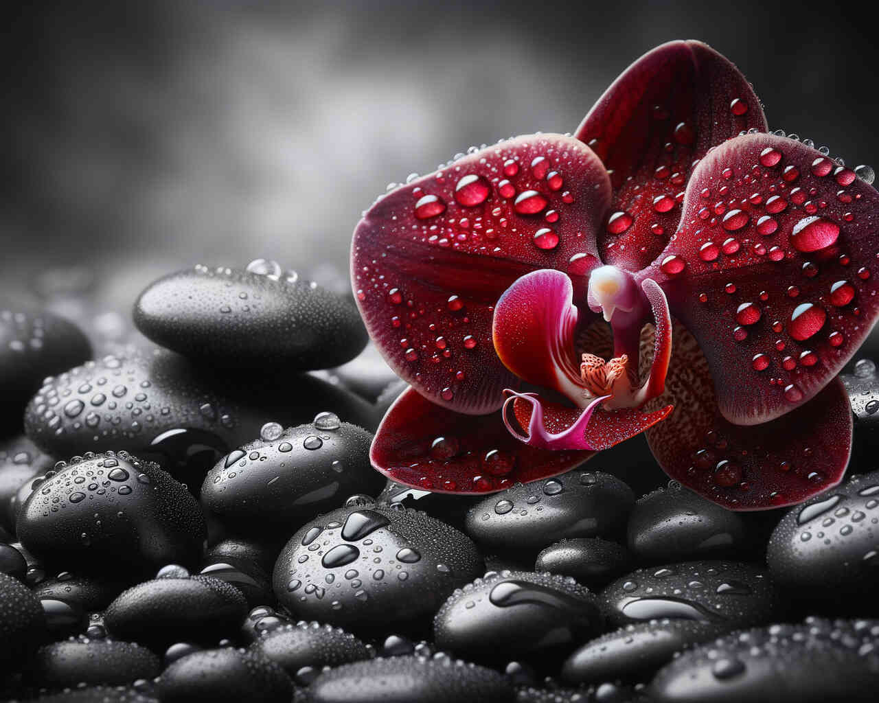 Diamond Painting - Bordeaux Orchidee