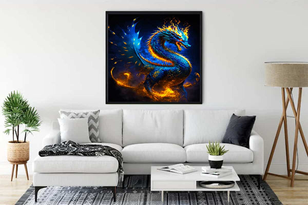 Malen nach Zahlen - Bergbewahrer - hochwertige Leinwand - 170523, Drachen, Fantasy, Neu eingetroffen, Quadratisch