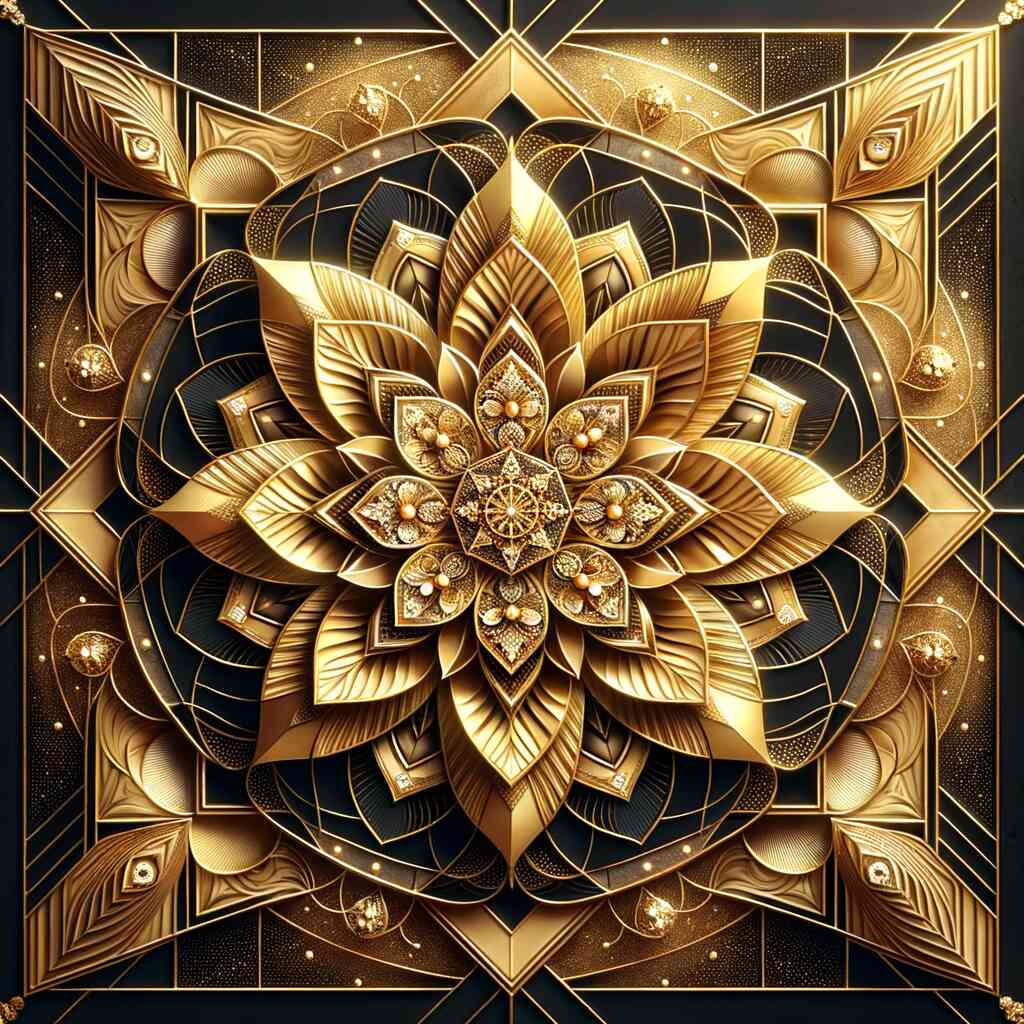 Diamond Painting - Goldenes Mandala