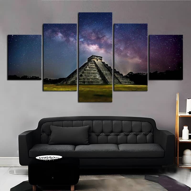 Diamond Painting 5 teilig - Inka Tempel - gedruckt in Ultra-HD - multi5