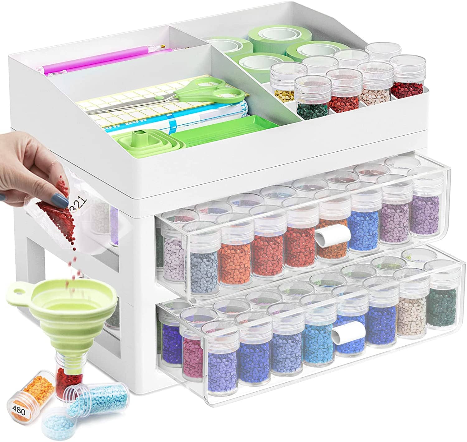DIY Diamond Painting Kits, Zusammenklappbare Aufbewahrungsbox Faltbare  Aufbewahrungsbox, Regalkorb, Aufbewahrungsbox, Schrankaufbewahrungsbox 25 X  25