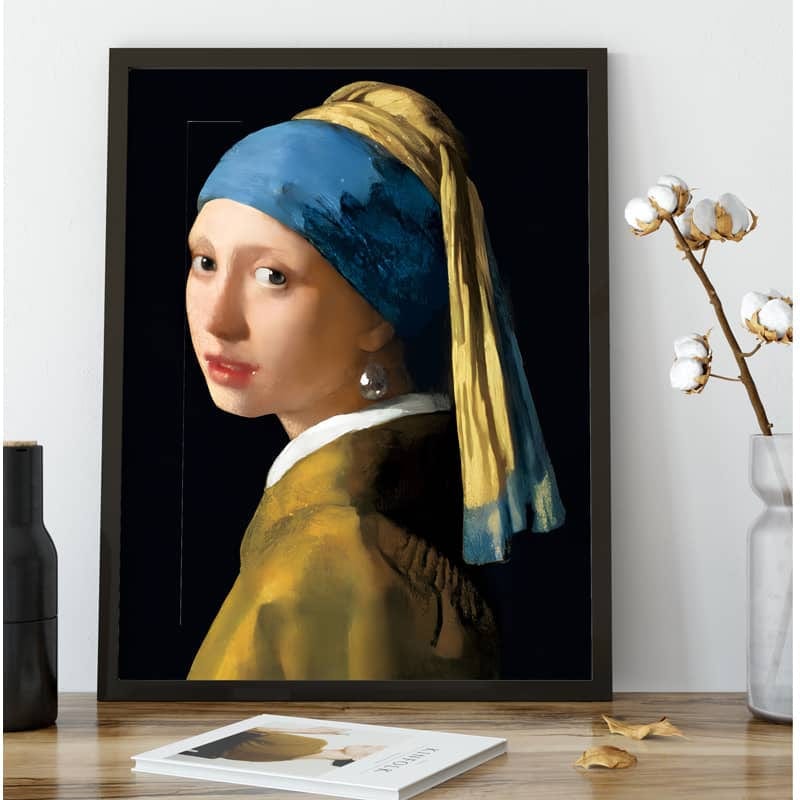 Diamond Painting - Das Mädchen mit dem Perlenohrhänger, Vermeer Style - gedruckt in Ultra-HD - bekannte künstler