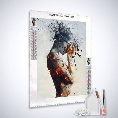 Diamond Painting - Heilende Seele - gedruckt in Ultra-HD - abstrakt, bestseller, menschen, startbestseller