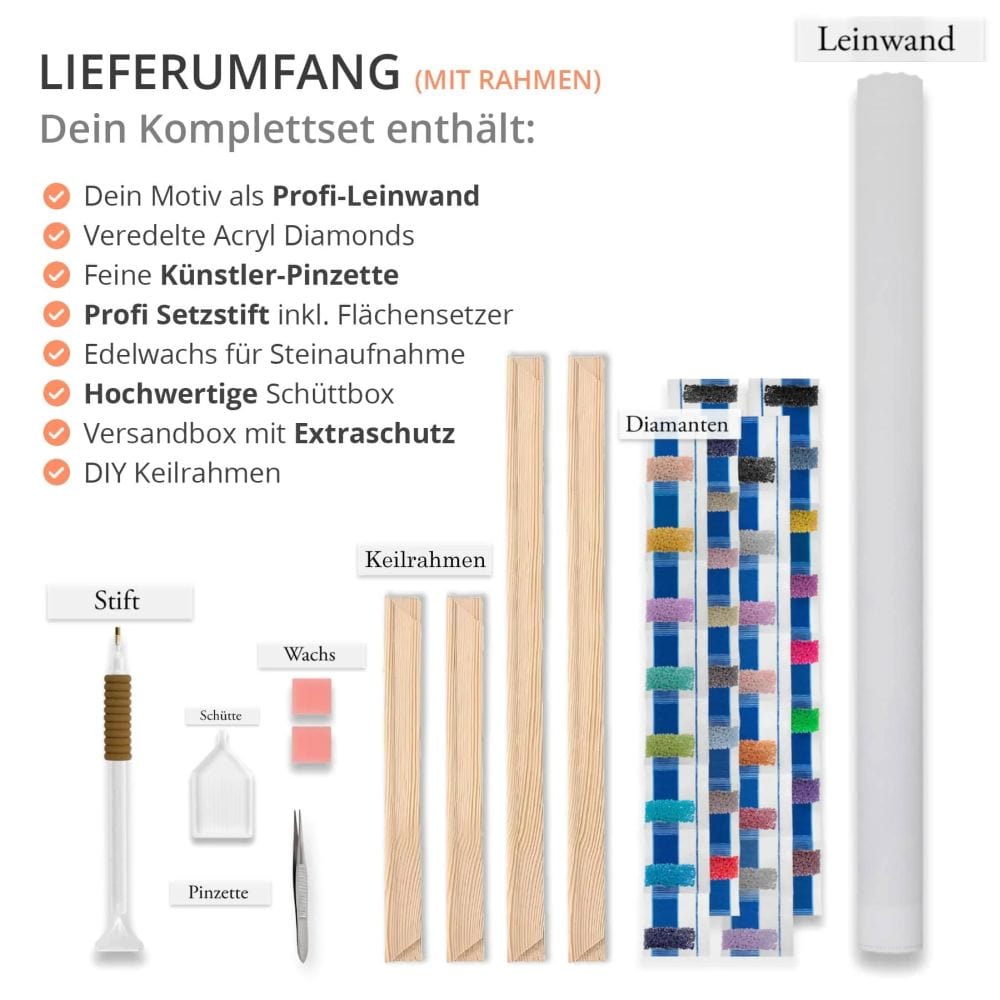 Diamond Painting - Haus am See Lagerfeuer