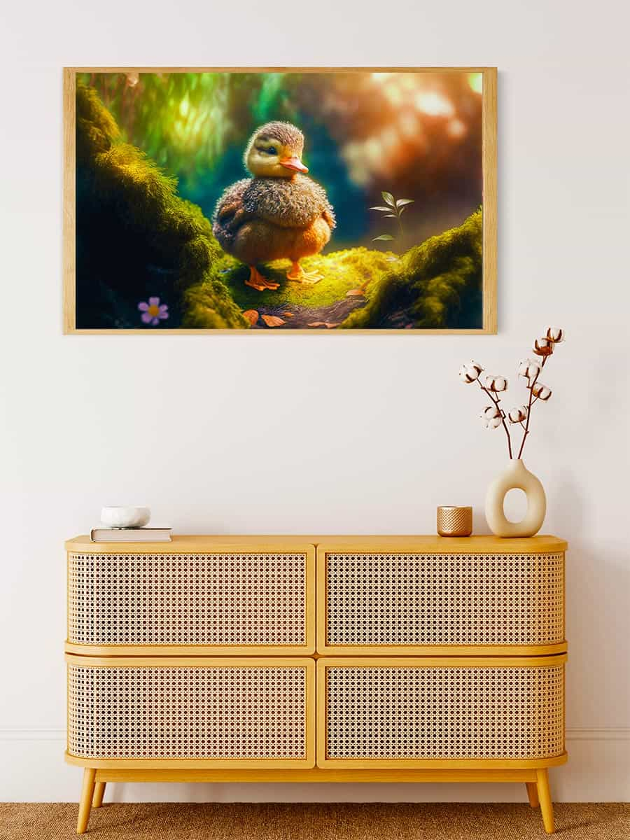 Diamond Painting - Ente im Wald - gedruckt in Ultra-HD - Ente, Horizontal, Tiere