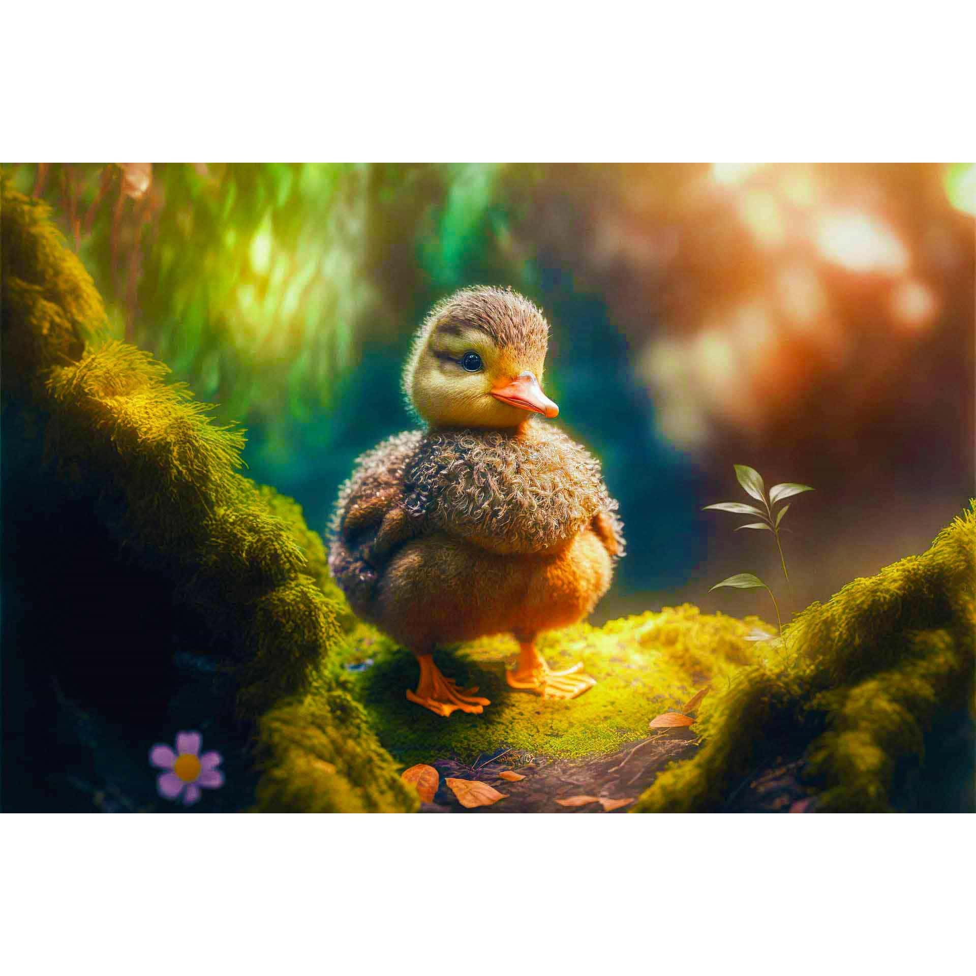 Diamond Painting - Ente im Wald - gedruckt in Ultra-HD - Ente, Horizontal, Tiere