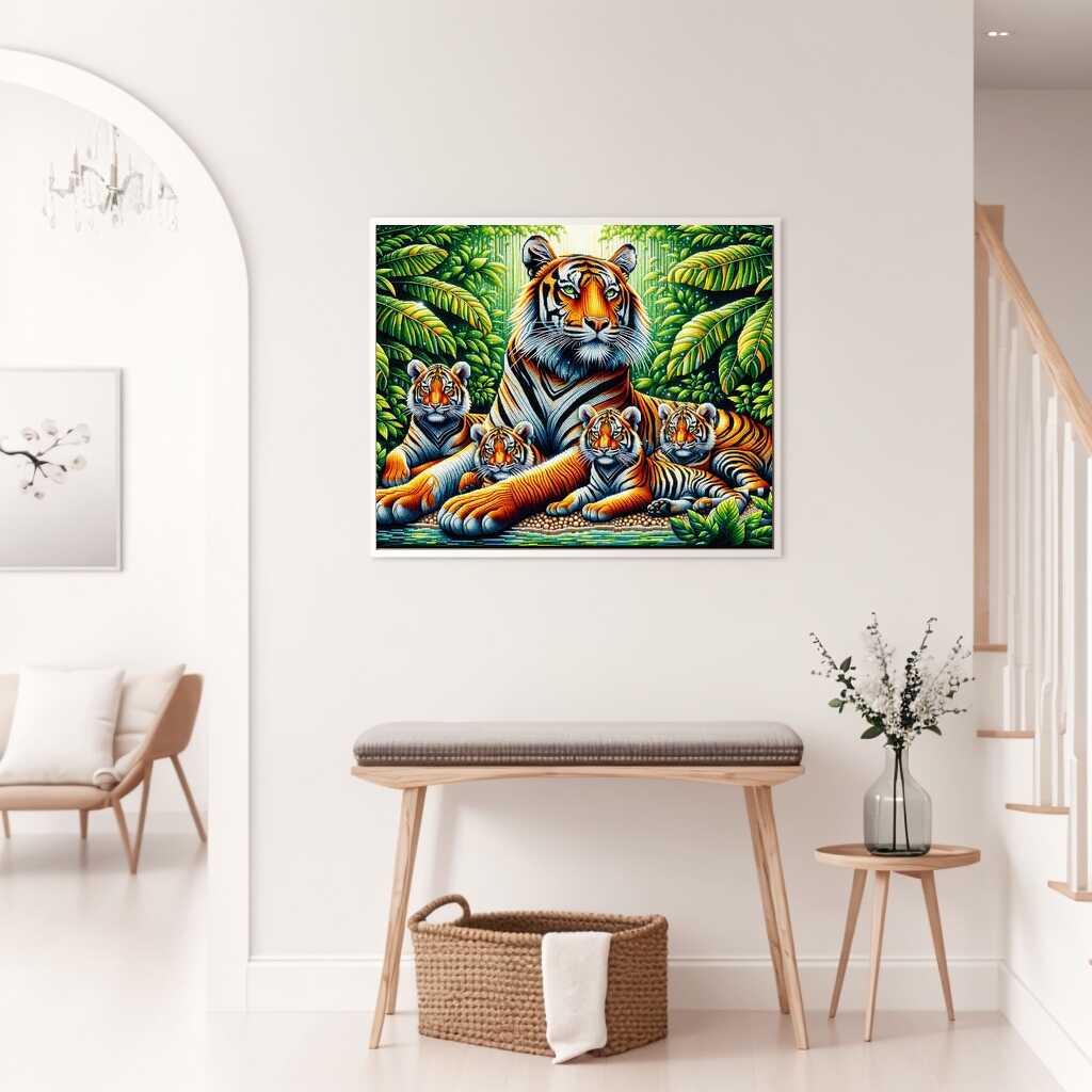 Diamond Painting - Tigerfamilie