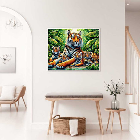 Diamond Painting - Tigerfamilie