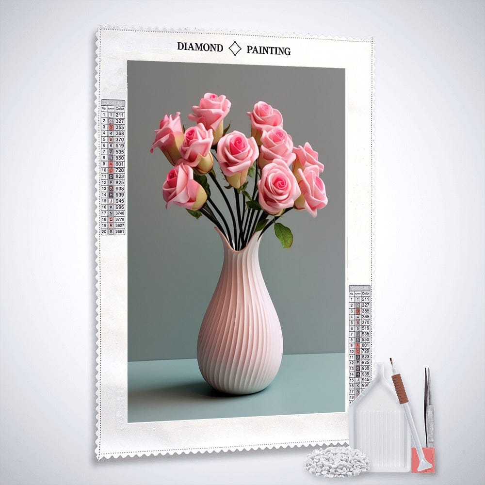 Diamond Painting - Realistische Blumenvase