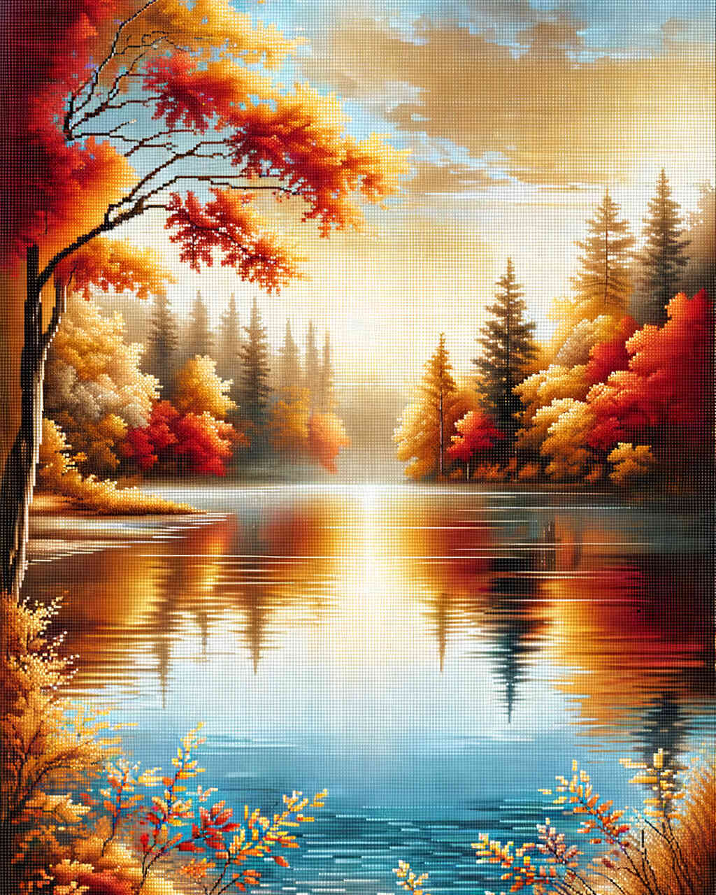 Diamond Painting - Herbstlandschaft See