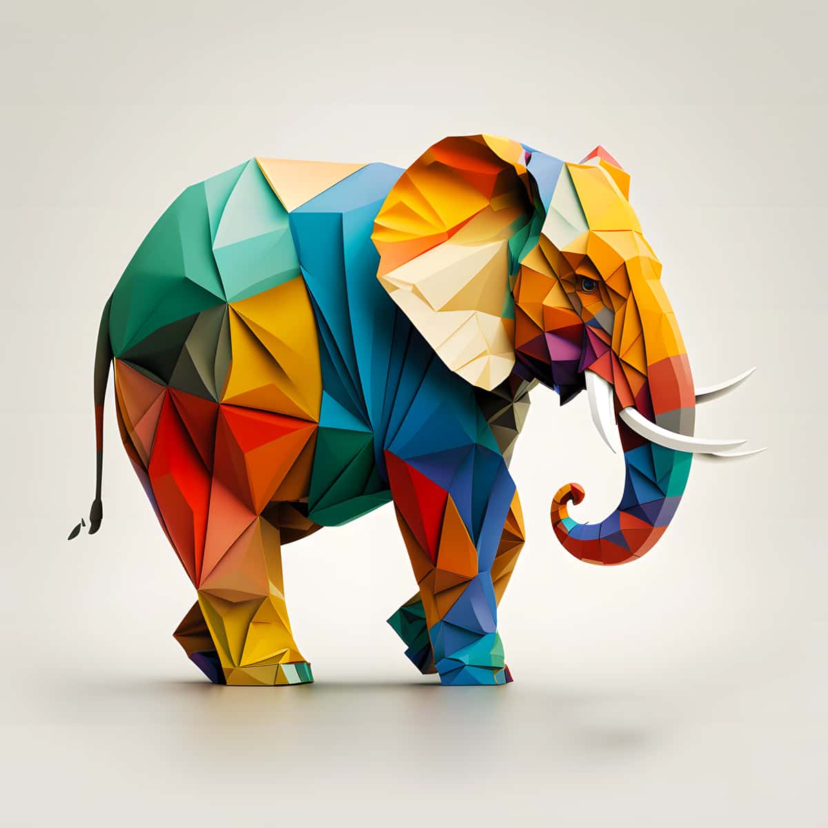 Diamond Painting - Elefant Paperart - gedruckt in Ultra-HD - Elefant, Neu eingetroffen, Quadratisch, Tiere