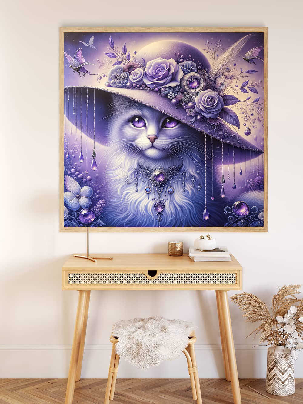 Diamond Painting - Katze mit Hut