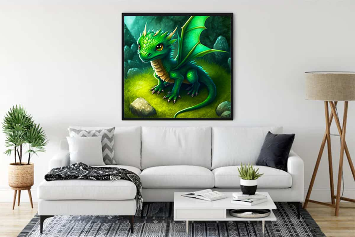 Diamond Painting - Sturmschwingen - gedruckt in Ultra-HD - Drachen, Fantasy, Neu eingetroffen, Quadratisch