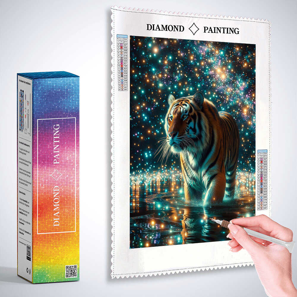 Diamond Painting - Sternenpfad des Tigers