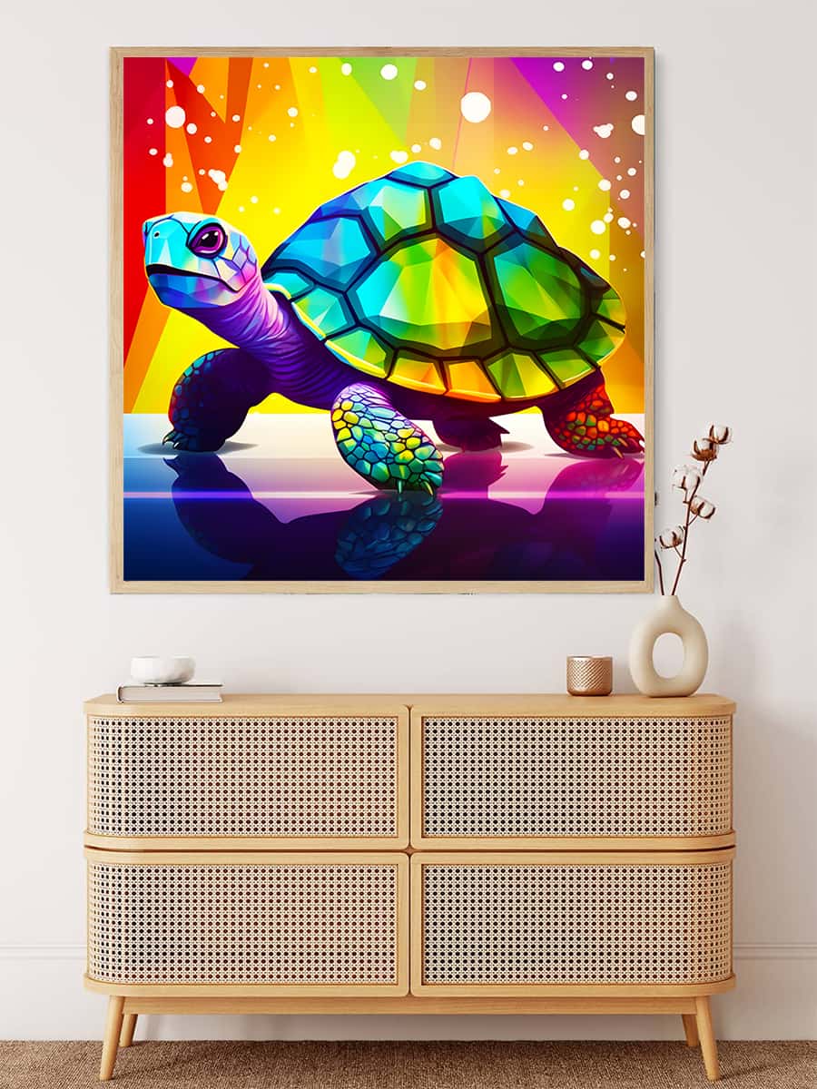 AB Diamond Painting - Diamant Schildkröte - gedruckt in Ultra-HD - AB Diamond, Neu eingetroffen, Quadratisch, Schildkröte, Tiere
