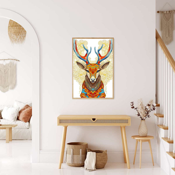 Malen nach Zahlen - Vector Hirsch - hochwertige Leinwand - 170523, Hirsch, Neu eingetroffen, Tiere, Vertikal