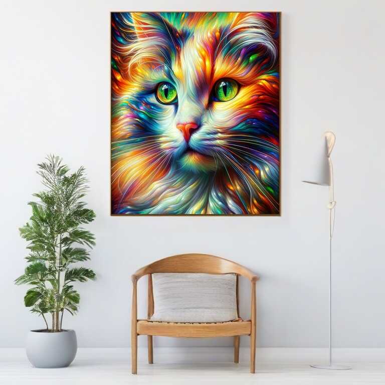 Diamond Painting - Prachtvolle Katze Portrait