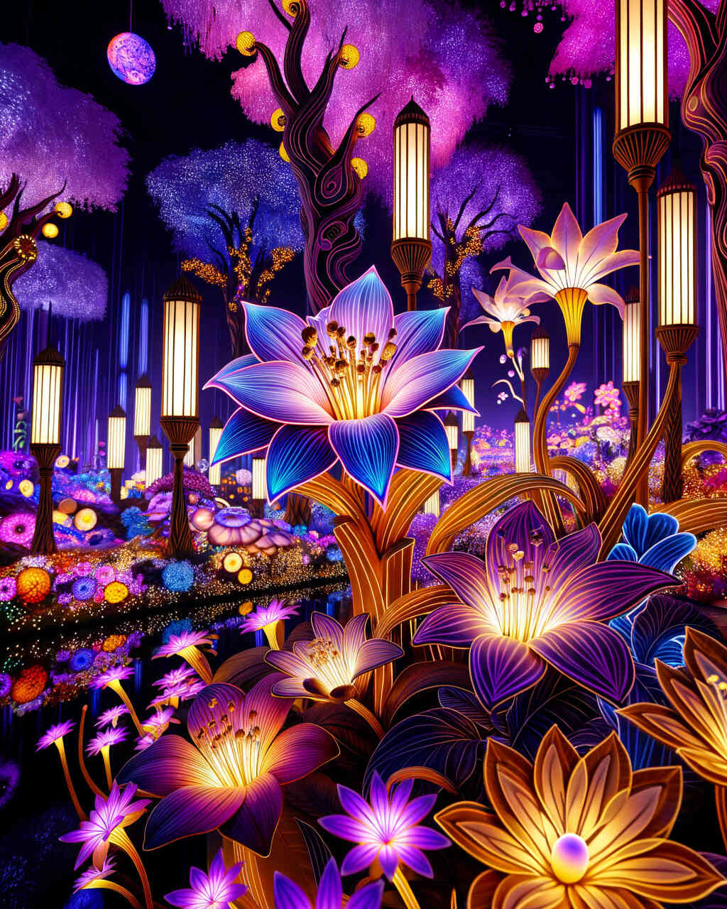Malen nach Zahlen - Blumenlicht