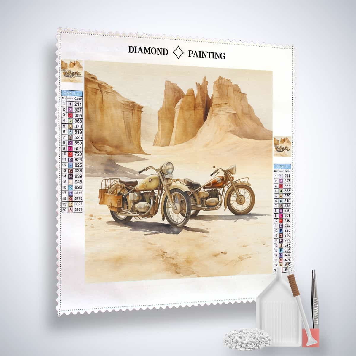 Diamond Painting - Schnittiger Kurvenjäger - gedruckt in Ultra-HD - Motorrad, Motorräder, Neu eingetroffen, Quadratisch