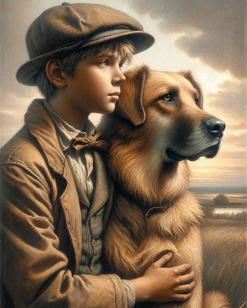 Diamond Painting - Junge mit Hund, Freunde