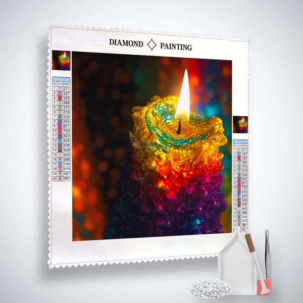 AB Diamond Painting - Brennende Kerze - gedruckt in Ultra-HD - AB Diamond, Abstrakt, Neu eingetroffen, Quadratisch