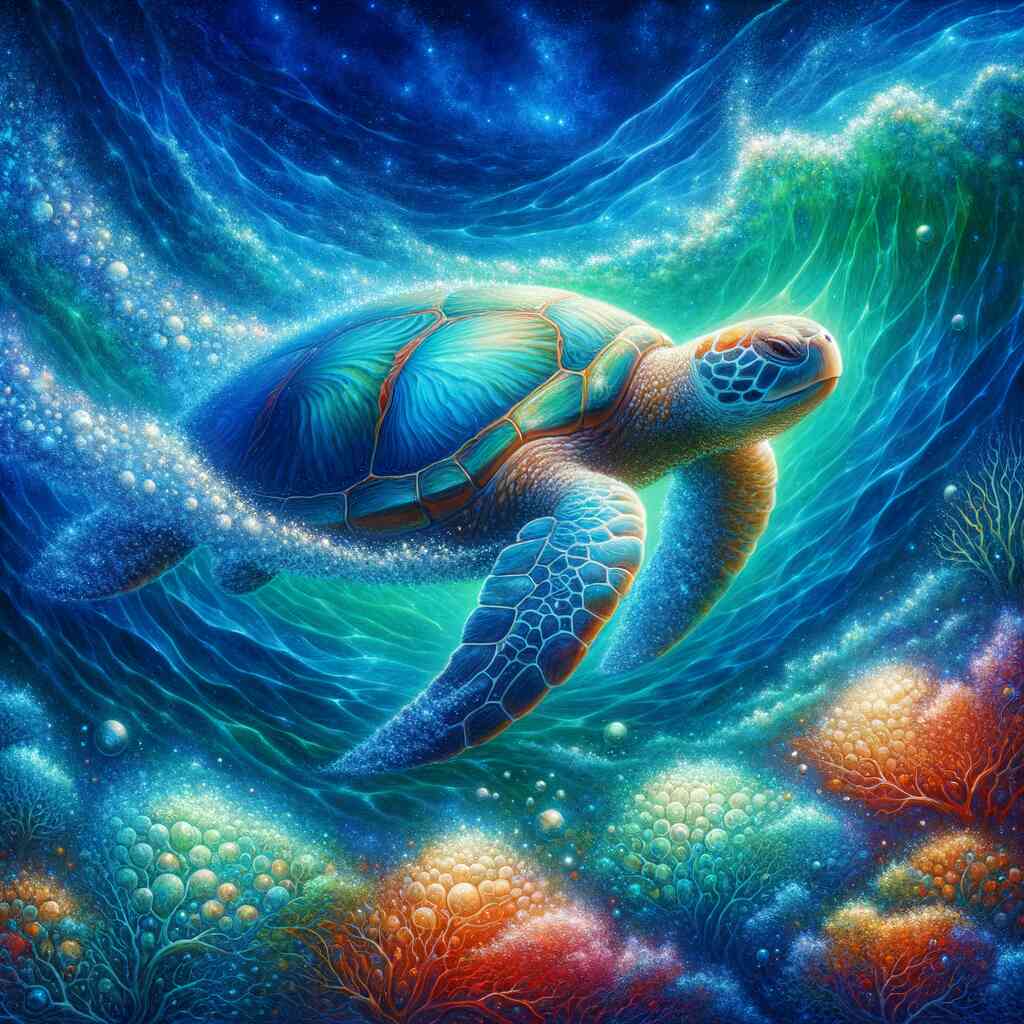 Diamond Painting - Schildkröte im Meer