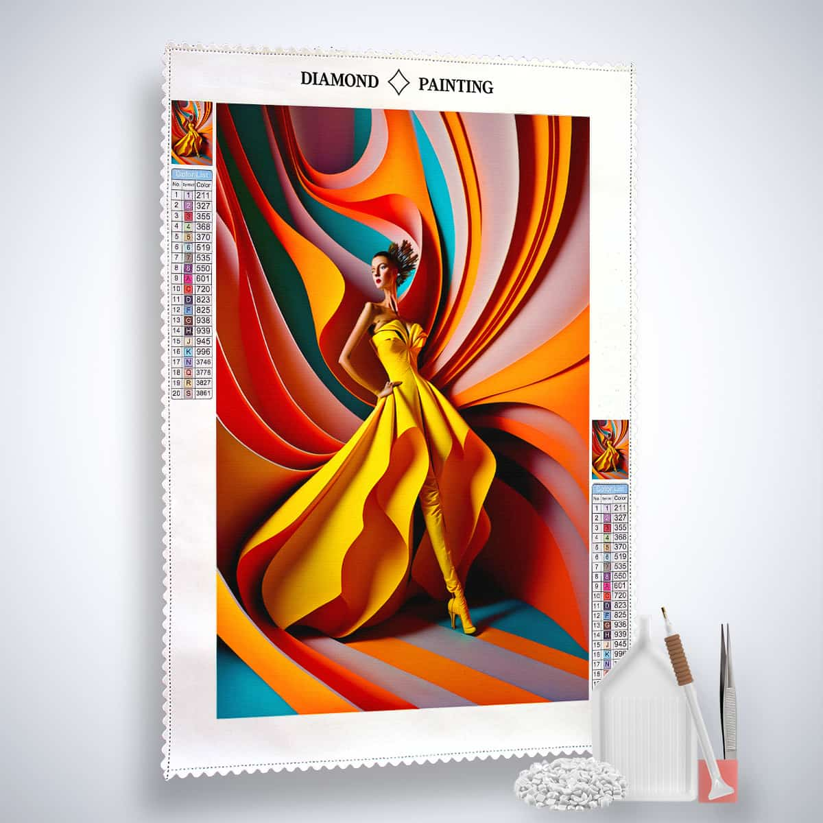 AB Diamond Painting - Vibrant Colors - gedruckt in Ultra-HD - AB Diamond, Abstrakt, Neu eingetroffen, Vertikal