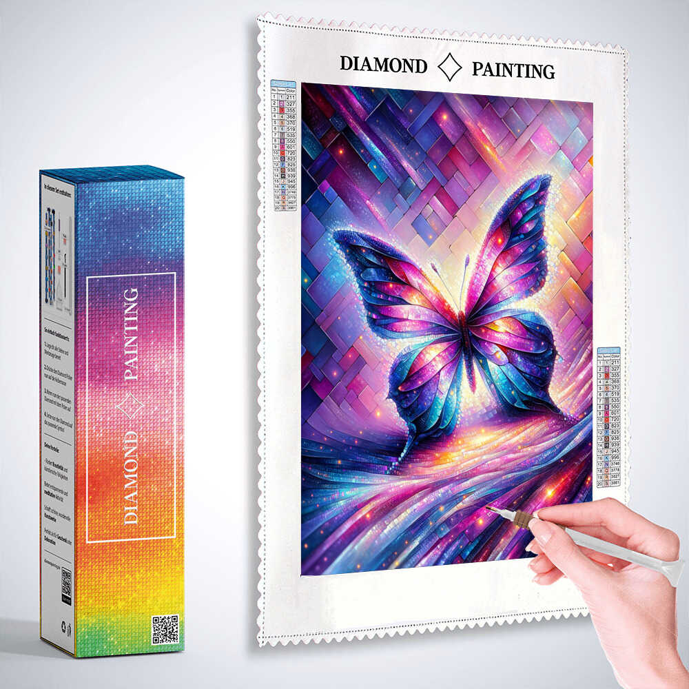 Diamond Painting - Schmetterling Farbmix
