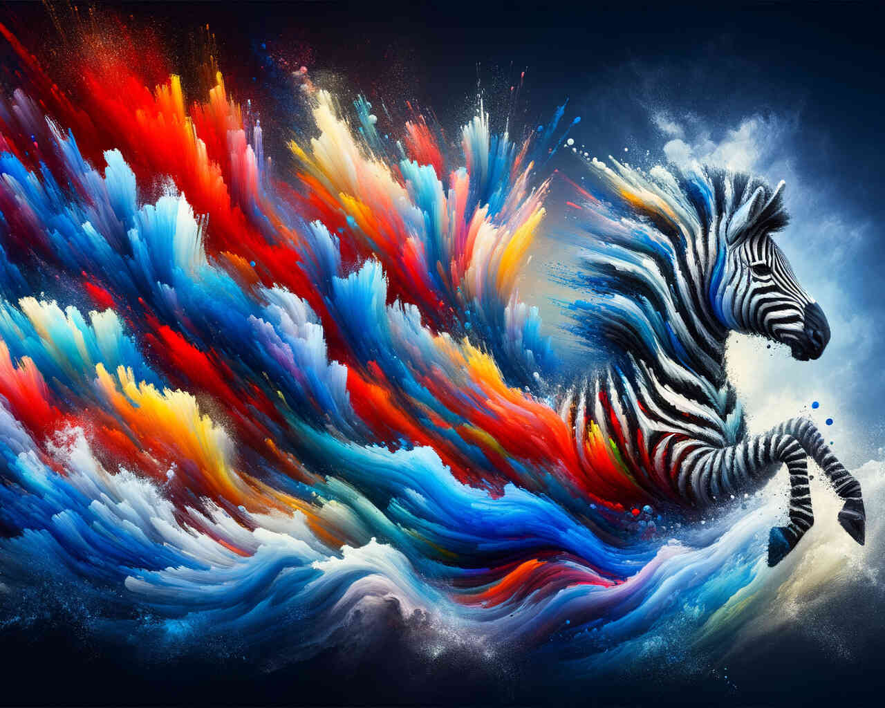 Diamond Painting - Buntes Wasserzebra