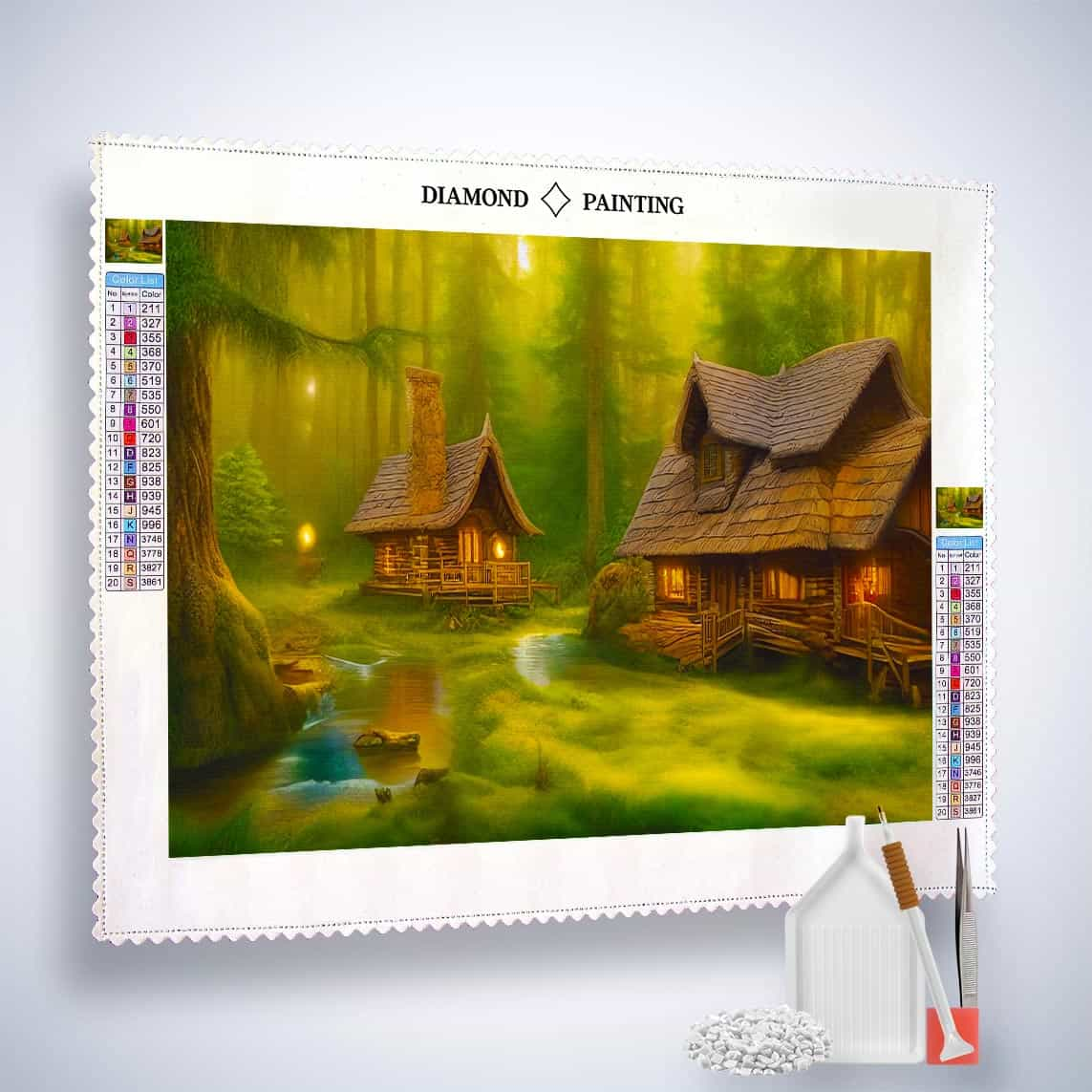 Diamond Painting - Märchenwald - gedruckt in Ultra-HD - Fantasy, Horizontal, Wald