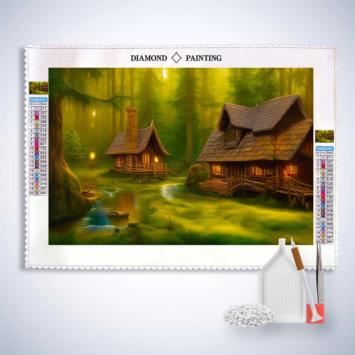 Diamond Painting - Märchenwald - gedruckt in Ultra-HD - Fantasy, Horizontal, Wald