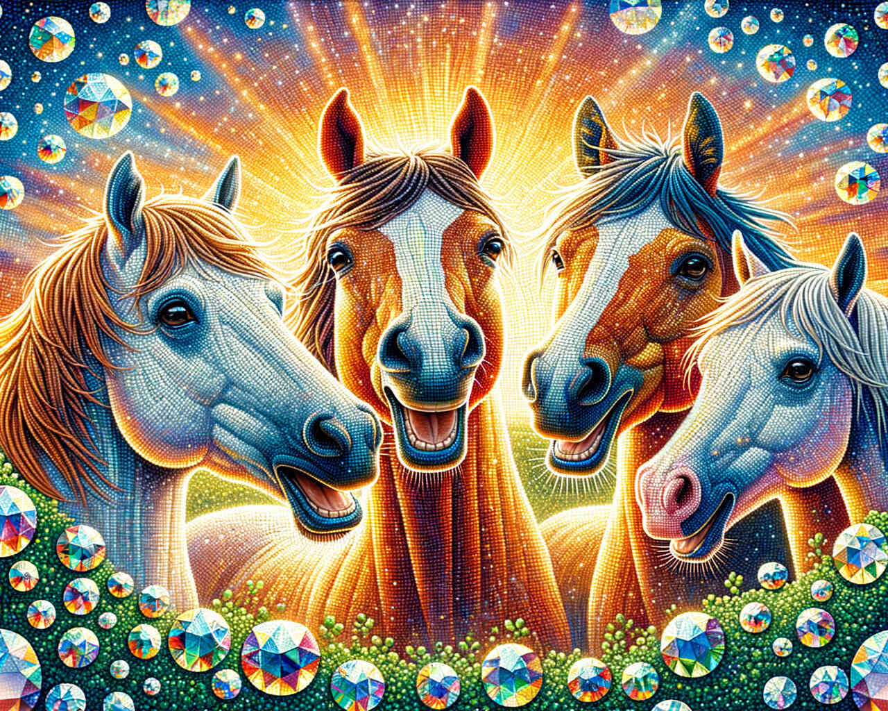 Diamond Painting - Pferde Freunde