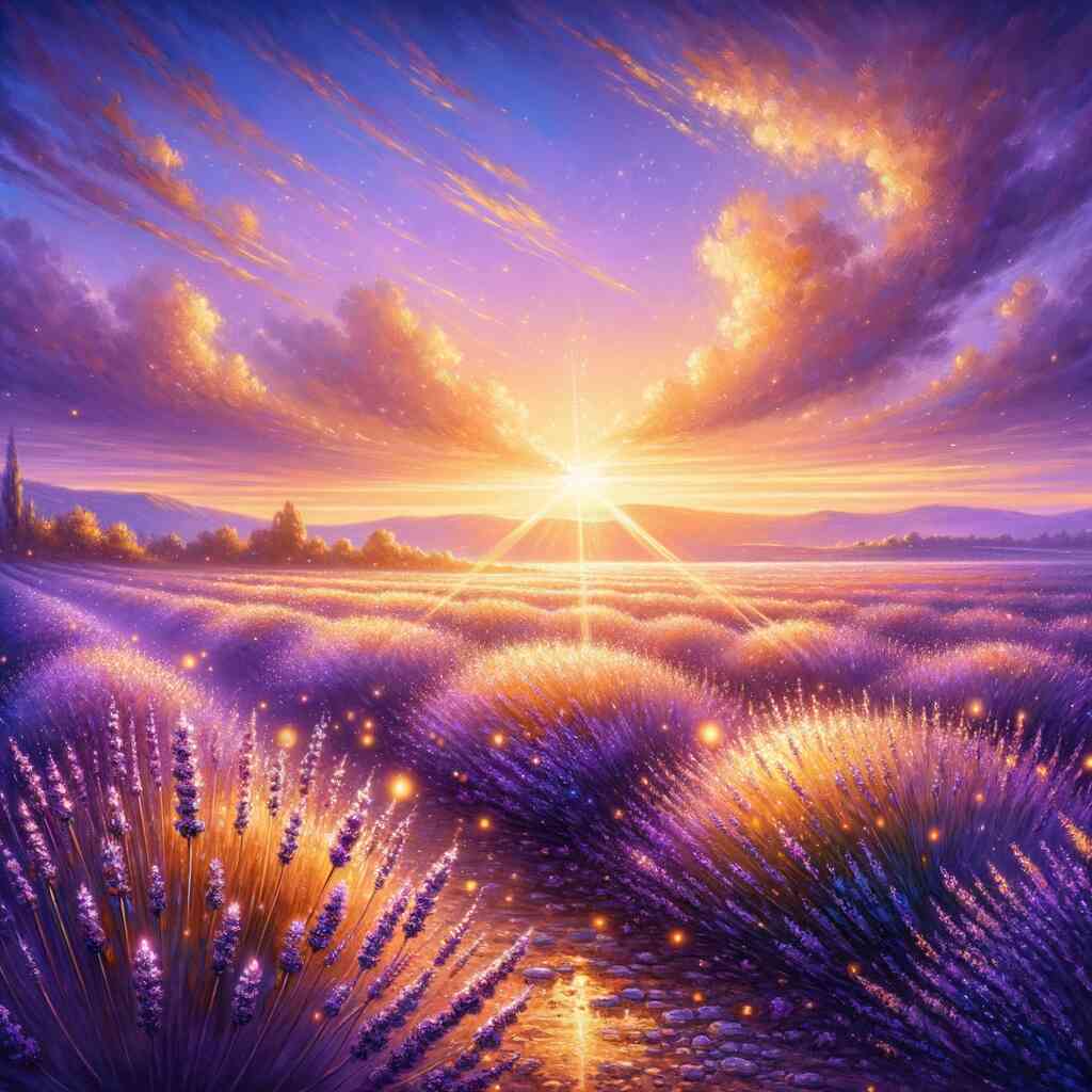 Diamond Painting - Lavendel im Sonnenschein
