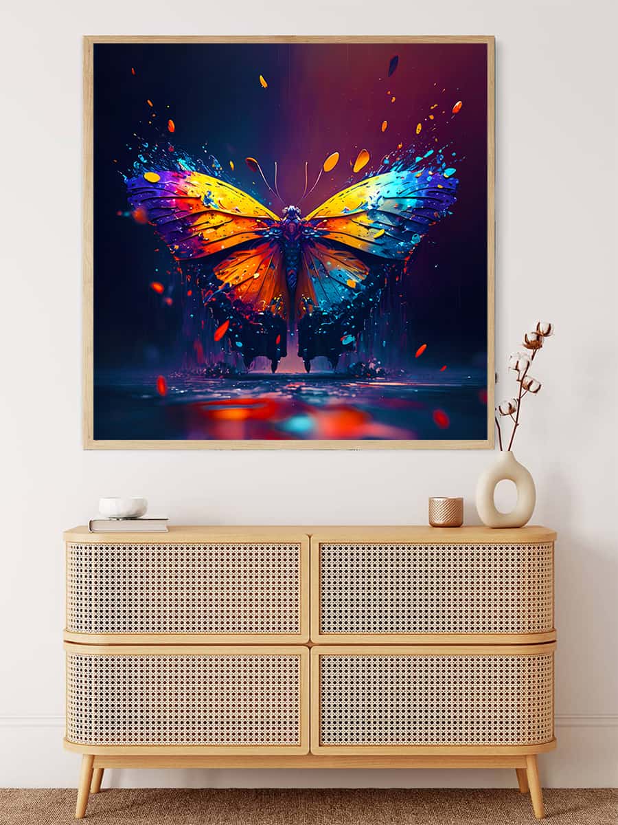 AB Diamond Painting - Schmetterling Farbenprächtig - gedruckt in Ultra-HD - AB Diamond, Fantasy, Neu eingetroffen, Quadratisch, Schmetterling, Tiere