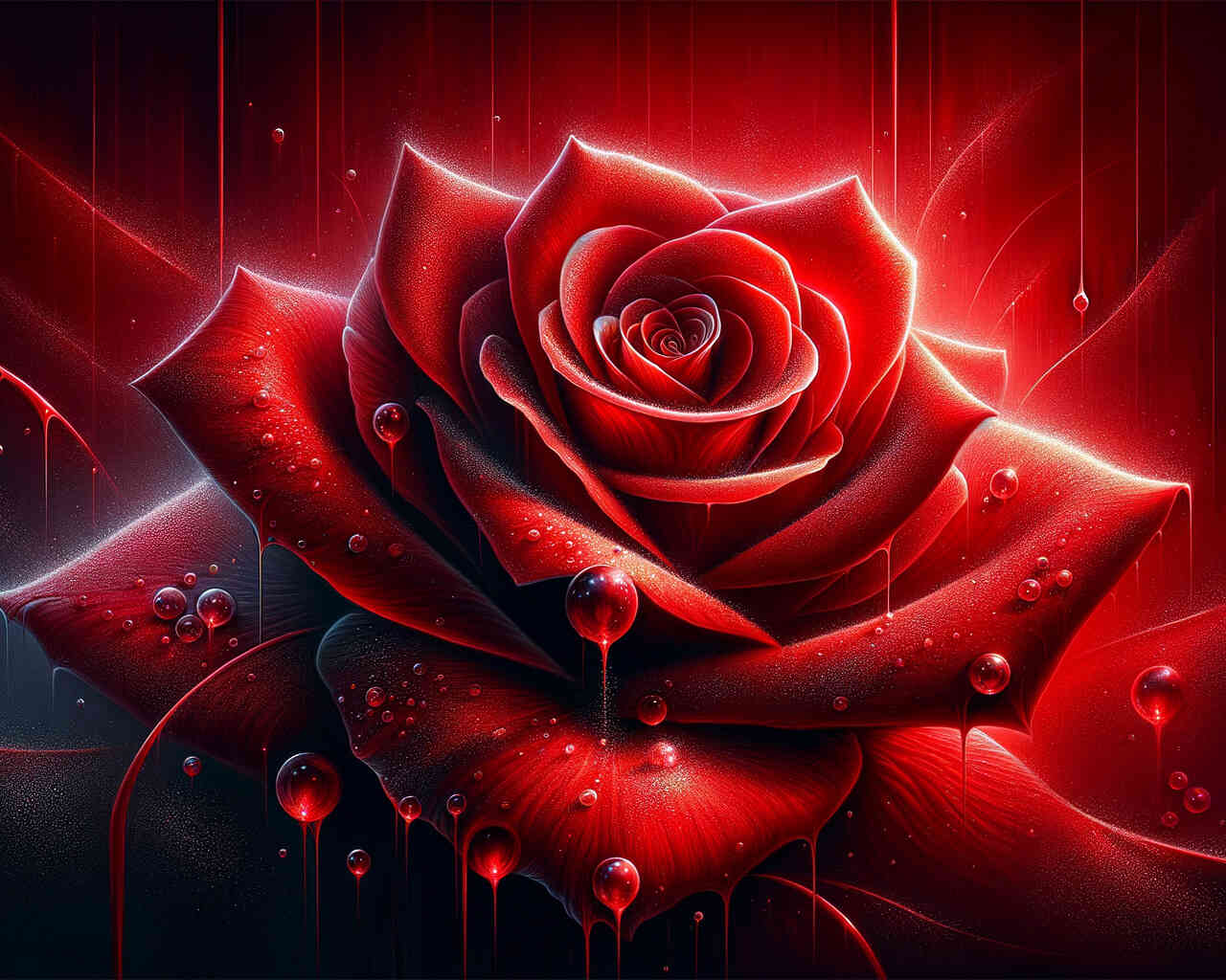 Diamond Painting - Edelrose Rot