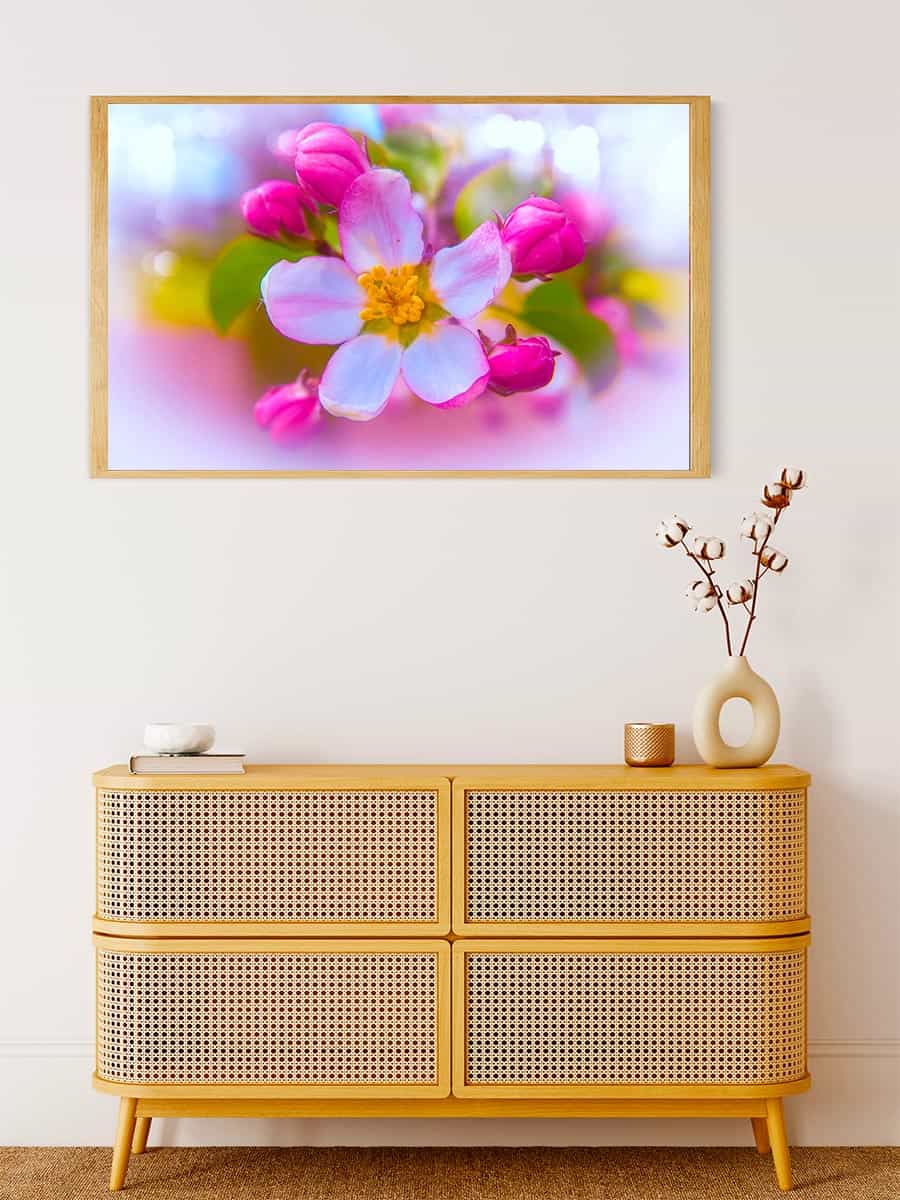 Diamond Painting - Kirschblüte und Knospen - gedruckt in Ultra-HD - Blumen, Horizontal