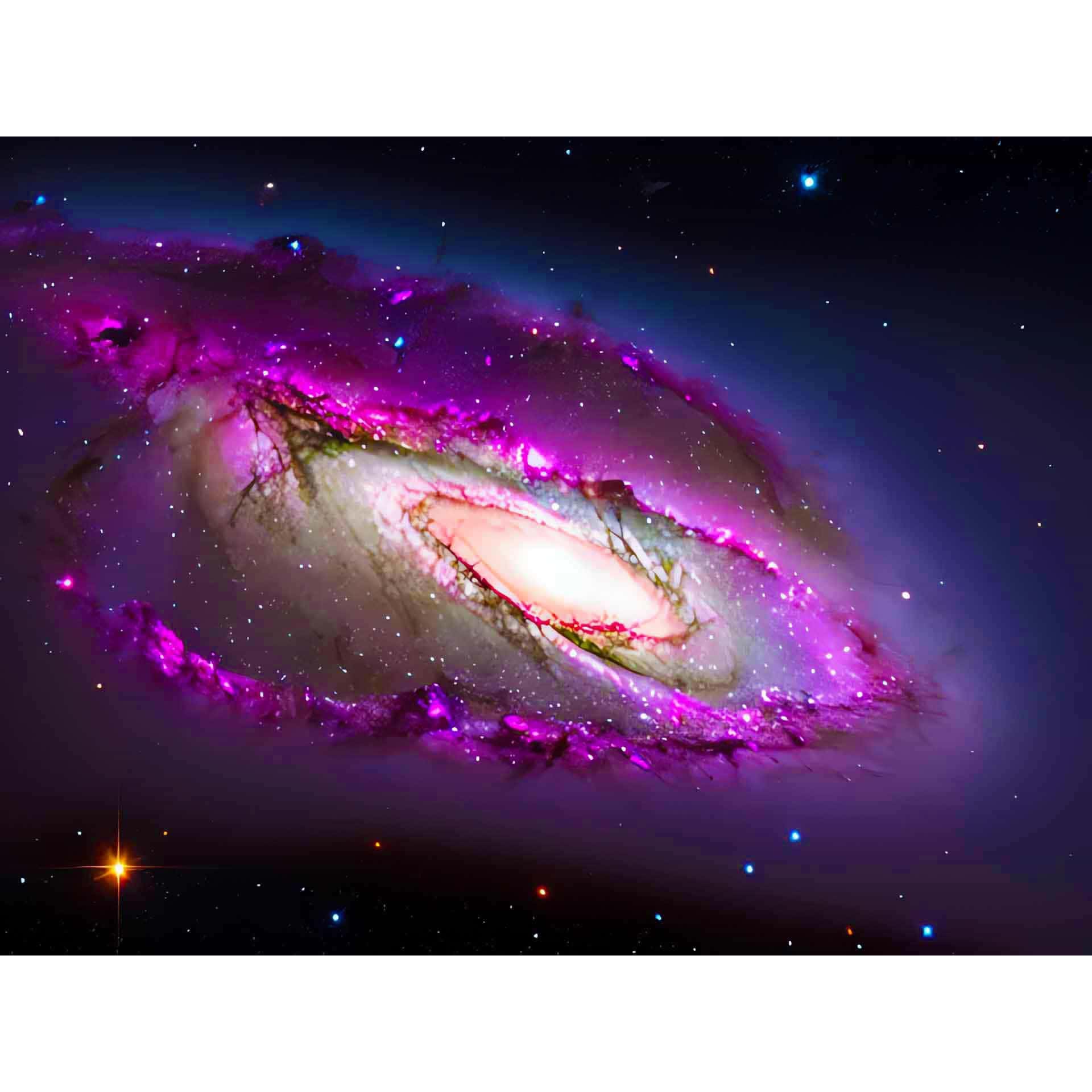 Diamond Painting - Galaxy in Violette - gedruckt in Ultra-HD - Horizontal, Weltall