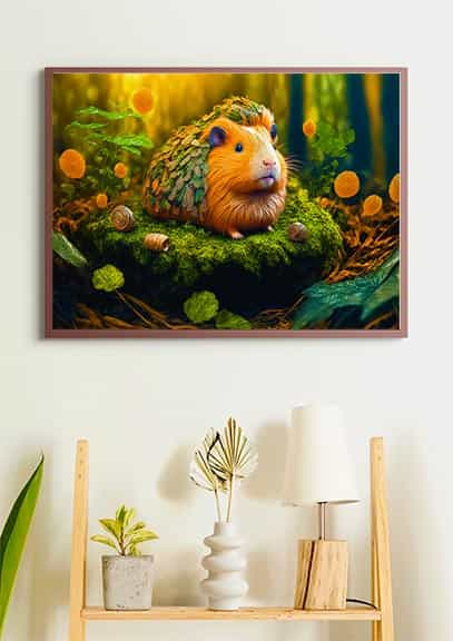 Diamond Painting - Meerschweinchen - gedruckt in Ultra-HD - Horizontal, Meerschweinchen, Tiere