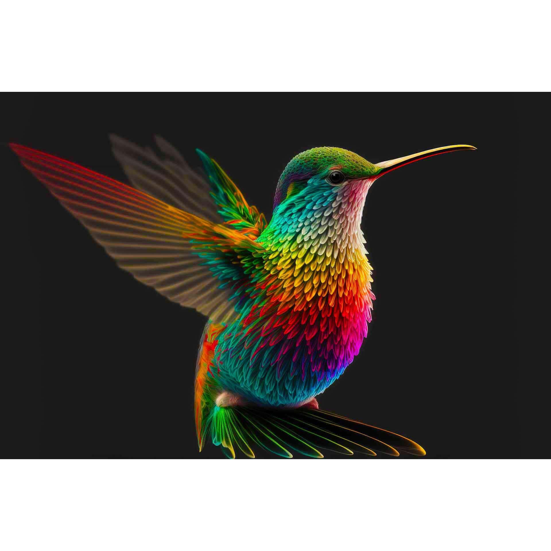 Diamond Painting - Regenbogenkolibri - gedruckt in Ultra-HD - Horizontal, Kolibri, Tiere, Vögel