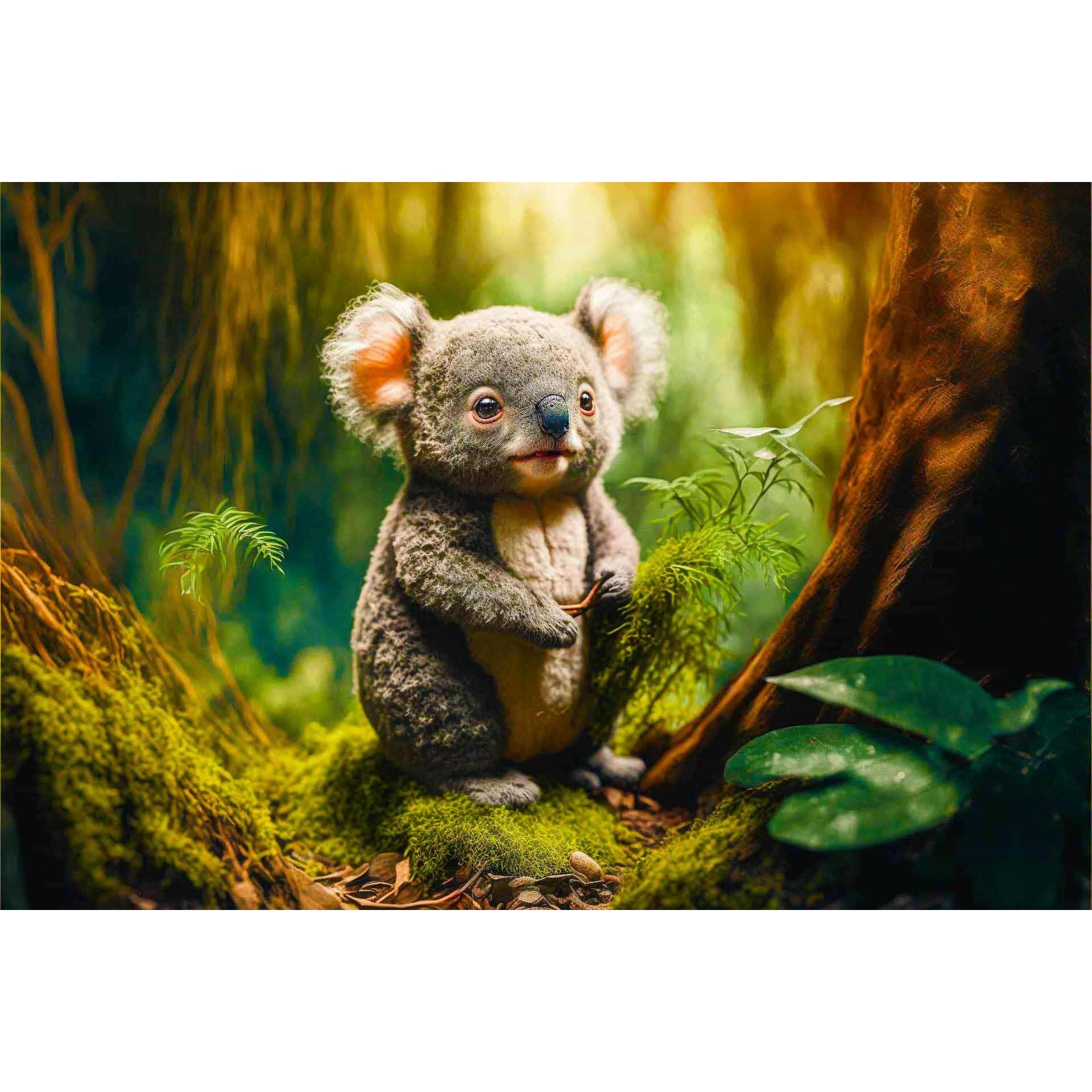 Diamond Painting - Koalabär im Wald - gedruckt in Ultra-HD - Bär, Horizontal, Koala, Tiere